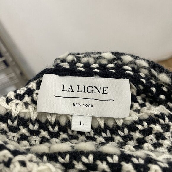 La Ligne Wool Cashmere Blend Chunky Textured Knit Cropped Sweater size Large - Picture 9 of 11
